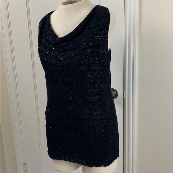 LAST CHANCE Michael Stars knit sweater tank top cowl sequins - Picture 3 of 8